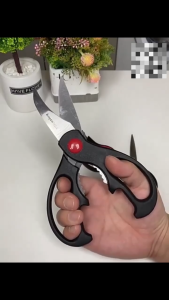 Stainless steel scissors kitchen chicken bone fish meat walnut clip sharp strong non-slip versatile