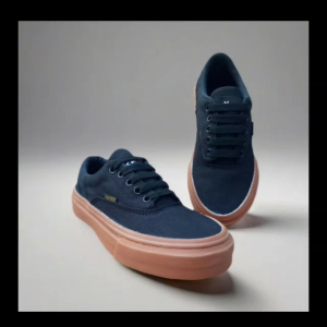 Sepatu Anak Sekolah Terbaru Sneaker Skate Kasual Fashion Santay Kanvas Black Gum