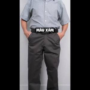 Quần kaki nam trung niên ống suông vải cotton dày loại quần kaki dài trung niên Thái Khang QUAN04