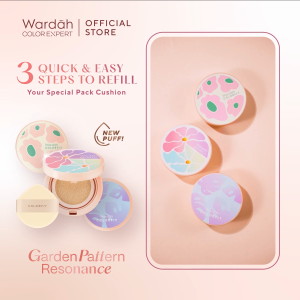 WARDAH Refill Colorfit Perfect Glow Cushion - Tahan Lama Hingga 12 Jam Dilengkapi SPF 33 PA+++ - Hasil Akhir Glowing dan Menyatu Dengan Warna Kulit - Makeup