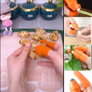 Bao Ngón Tay Silicon Ngắt Rau Hái Rau Củ Gắn Móng Kim Loại Săc Bén Thu Hoạch Rau Củ Quả Tiện Dụng-NIEVE