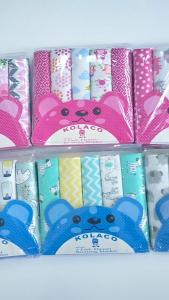 EY Kids Baby Blanket and Swaddle Set - 76cm x 76cm 100% Cotton (1 Pack 5 Pcs)