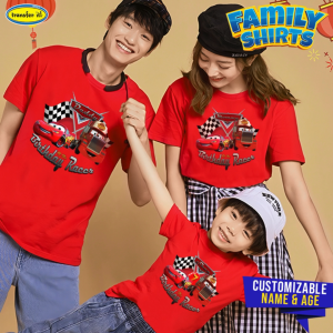 Transfer It Family Birthday Shirt: A Customizable Racing-Themed Gift