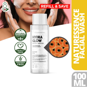 NaturEssence HYDRA GLOW Facial Wash Hydrate & Brighten with the Essence of Rose Papaya Revitalizing