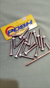 Baut blok block mesin RX King full set isi 17pcs free kunci L