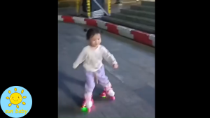Bag Kasut Roda Budak Perempuanb Baby Adjustable Roller Skates Beginners Roda Kasut Flash