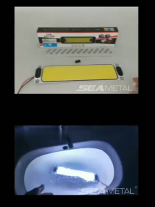 SEAMETAL Lampu LED COB Super Terang 12V 24V Tahan Air Plafon Kabin Mobil Truk Penerangan Bagasi