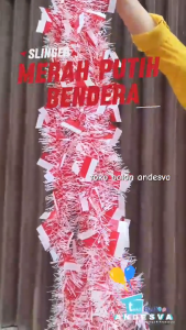 slinger bendera merah / hiasan lomba agustus/ slinger karnaval HUT RI / slinger merah bendera merah putih