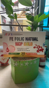 Viên uống bổ sung sắt FE FOLIC NATUAL NCP GOLD giảm thiếu máu do thiếu sắt - Hộp 30v