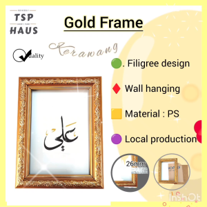 6R/8R/10R/11R/12R/A3/A4 Gold PS Photo Frame Wall hanging Bingkai Gambar Emas Gantung Dinding Family Wedding Certificate Convo