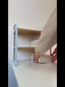 LALA Desktop Rack Tabletop Organiser Magazine Document Multi-layer Shelf Storage Rack Makeup Organizer bookshelf Desk Rak Desktop Bookshelf 桌面置物架