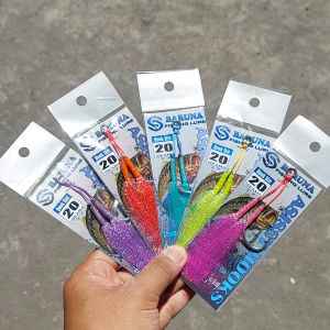 BARUNA - Assist Hooks Iseama Untuk Umpan Metal Jig Glow In The Dark GID