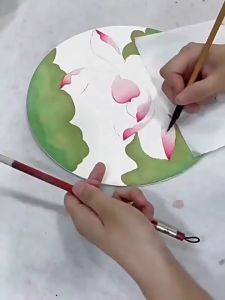 Kipas Tangan Cina Painting Creation Paper Fans Blank Untuk Diy Dekorasi Kipas Kayu
