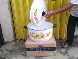 Panci Enamel Oriental Stock Pot 40cm - 50 cm / IDEAL / Enamel