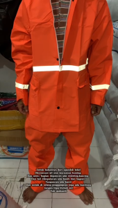 Jas Hujan Proyek Setelan Aether List Scotlight Raincoat Suit Kuning Oren Hijau