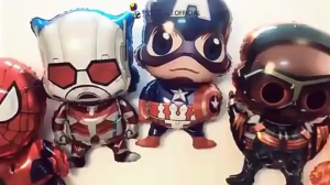 SHUAIAN  Balon Foil Karakter Marvel Captain America Iron Man Spiderman Large