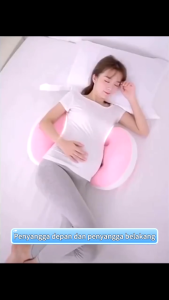 Bantal Ibu Hamil  Pengaturan bantal bagi wanita hamil melindungi tulang belakang dan menopang perut