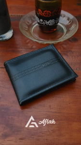 Dompet Pria Pendek Lipat Bahan Kulit Sintetis Premium Aflah D05 Hitam dengan 6 Slot Kartu