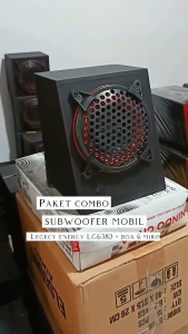 Paket Combo Speaker Subwoofer 6 Energy LG 6382 MK1 +Box 6 Inch Miring Hitam +Tutup Speaker Ram 6