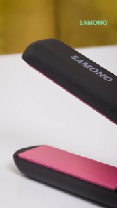 SAMONO 2IN1 SW-HS01 SW-HS20 CATOKAN RAMBUT LURUS DAN KERITING CURLY STRAIGHTENER - BLACK