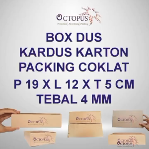 P 19 X L 12 X T 5 CM Tebal 4 MM Box Dus Karton Kardus Packing Coklat Polos