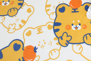 Cartoon Tiger 3in1 Bed Sheet Set: Plain Collection