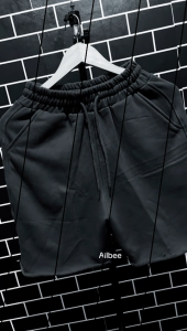 Celana Pendek Pria Wanita HITAM UNFINISH / Celana Pendek Santai