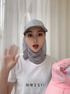 Quick-Drying Topi Visor Pantai Outdoor Pelindung Anti Uv Topi Masker Wanita Pria Topi Mancing Anti Uv Masker Jepang Outdoor Hat