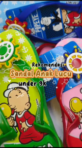 Sandal Jepit Tali Anak Karakter Lucu
