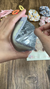 AI-C1151 Plastik Souvenir Klip / Plastik Ziplock Cute Bear Tempat Penyimpanan Aksesoris Serbaguna
