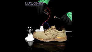 LUOXIWEI Welding Safety Boots for Men Genuine Leather Insulated Steel Toe Anti‑Smash Anti‑Puncture Rubber Sole Construction Work Shoes