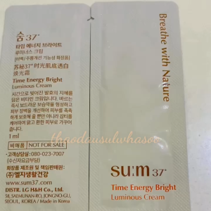 NEW Gói Kem dưỡng Su:m37 Time Energy Bright Luminous Cream trắng sáng giảm thâm nám da
