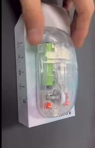 เมาส์ไร้สาย มีแบตในตัว ปุ่มเงียบ มีปุ่มปรับความไวเมาส์ 2.4G +Bluetooth 1600 DPI Ultra-thin Rechargeable