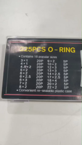 TP O ring ยางโอริง อเนกประสงค์ คุณภาพสูง 18 ขนาด 225 ชิ้น พร้อมกล่องพลาสติก