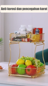 Tray Buah / Tempat Buah / Wadah Buah / Fruit Tray /Tempat Saji Buah / Keranjang Serba Guna 2Tingkat / Keranjang 2 Tingkat