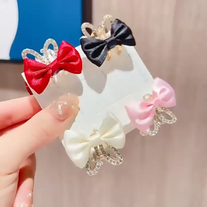 Jepit Rambut Poni Pita Crown Ribbon Korean Satin Hairpin Ribbon Fashion Aksesories