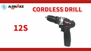 MONAKE Baterai Mesin Bor Listrik Tanpa Kabel Impact Drill Portabel Cordless 12V/36V-3 with Li-ion Batteries