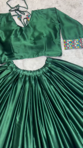 [PRE-ORDER] Semistitched Malay Silk Material And Big Canvas Belt Lengha (10-15days delivery)