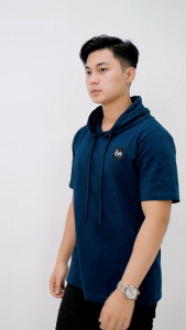 Otsky Kaos Hoodie Pria Small Logo Cotton 24s