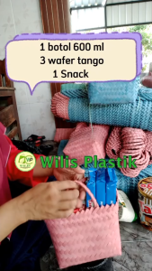 Tas Anyaman Plastik Mini Polos untuk Souvenir Parcel Hadiah Bingkisan Hampers Keranjang Anyam Tas Ramah Lingkungan Tas Anyaman Pvc Murah - Lazada