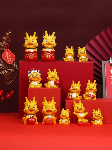 Tượng Rồng lưu niệm Năm mới 2024 trang trí bàn làm việc văn phòng nội thất linh vật tốt lành món quà nhỏ đầu năm