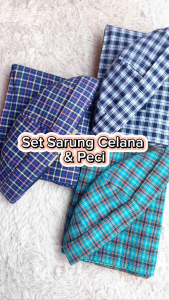 Set Sarung Celana & Peci Al Fatih Anak Motif Kotak-Kotak by Little Zizu