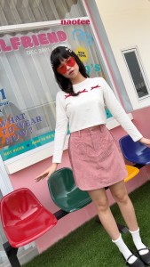 Baby Tee / Kaos Crop Wanita - 3 BOW - NAOTEE KAOS