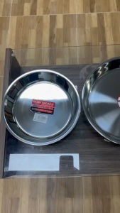 ถาดสแตนเลส ถาดก้นลึก ถาดใส่อาหาร มี 3 ขนาด 21.5/25.5/29.5 ซม ถ้ายืน 2080 ใน Newyork Big Sale