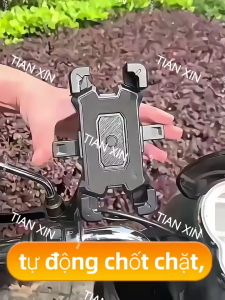 Giá đỡ điện thoại di động xe đạp và xe máy - chất liệu chống sốc chống sốc tương thích với điện thoại di động 48-6 inc