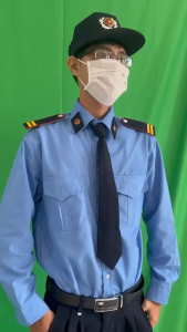 Trọn Bộ Đồng Phục Bảo Vệ Xanh Tay Dài Vải Đẹp Chất Lượng Bao Gồm Phụ Kiện Nón Cầu Vai Ve Áo Cà Vạt - Hình thật