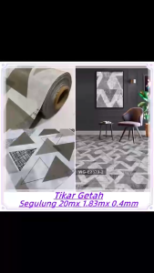 itop 1 ROLL Rubber Baru Colak Floor Mat (0.4mmTebal) 20m x 1.83m x 0.40mm Anti-Fatigue House Floor MatKitchen Carpet Non-slip/Comfort Carpet for Office/Sink Laundry Kitchen Floor Mat/Waterproof Oilproof Foot Pad/ Tikar Getah/Alas Kaki Rumah / Tidak Licin