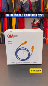 3M 1271 Reusable Earplugs | SNR 26 dB | DOSH SIRIM  [1 Box]