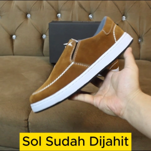 SEPATU SLIP ON PRIA CASUAL GUMERS SOL SUDAH DIJAHIT. SNEAKERS SLIP ON LAKI LAKI.SEPATU SANTAI UNTUK PRIA