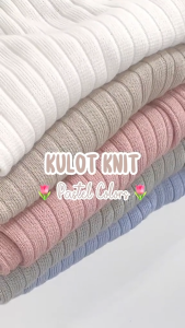 Celana kulot knit polos premium